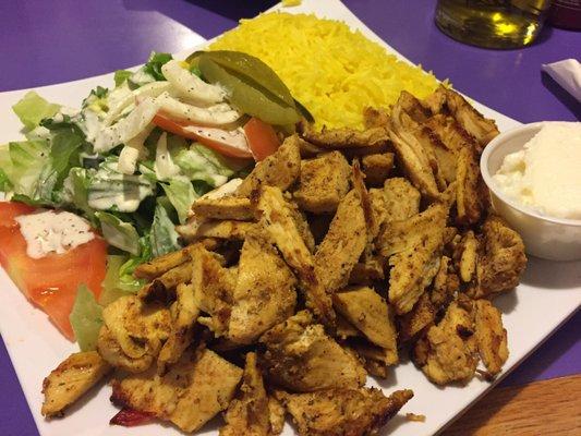 Chicken shawarma plate