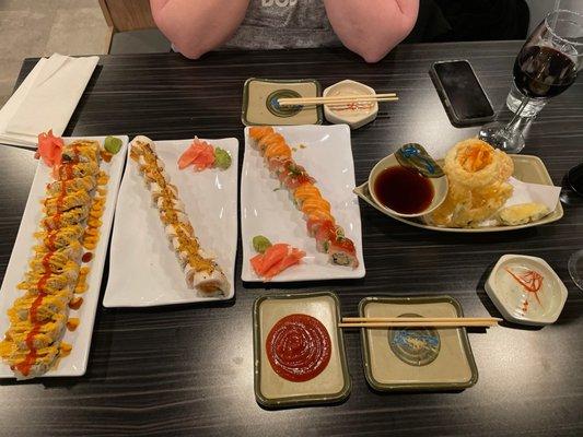 Atomic Roll, Stop Drop & Roll, Tornado Roll, 1. Shrimp Tempura