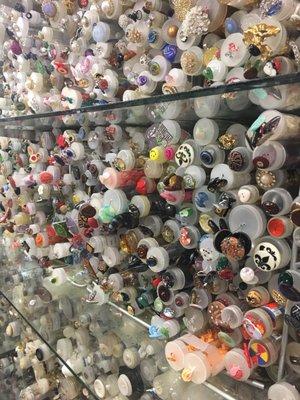 Vials of buttons -a fraction of UFC's choices