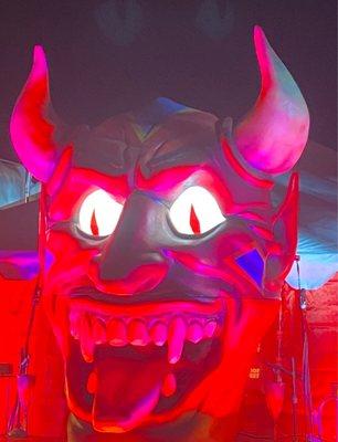 The Riot Fest Devil all lit up!