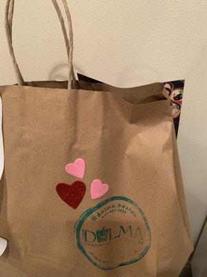 Cute hearts on bag :)