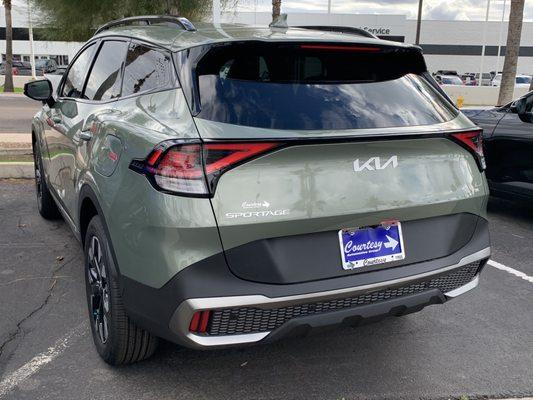 Kia Sportage 2024 $33,795 or $36,161 Jungle Green looks like sage green.