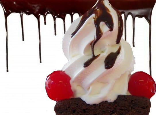 A specialty dessert - Brownie Sundae