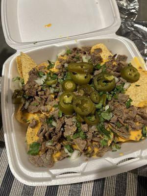 Carne asada nachos