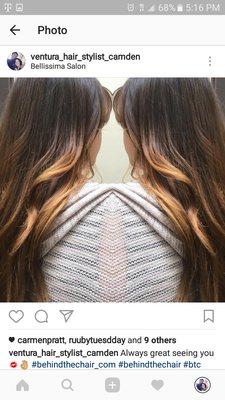 By stylist Camden check out on instagram ventura_hair_stylist_camden to book an appointment call or text 805-799-6543