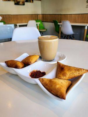 Samosas and Coffee