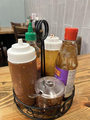 Sauces at table