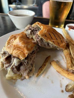 Prime Rib sandwich is very good and recommend (-) the hefty price tag