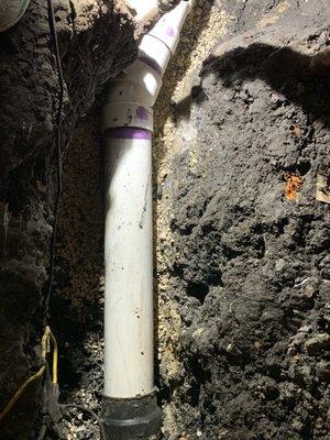 Fixed broken sewer line