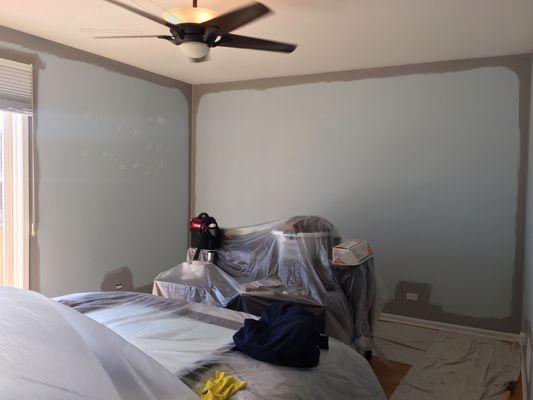 Painting a bedroom