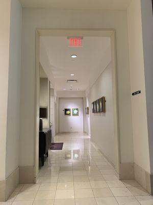 Neiman Marcus restroom hallway second floor near mariposa Boca Raton fl