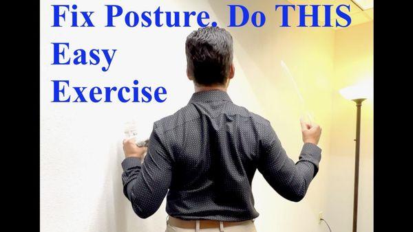 This simple exercise will build the muscle to improve your posture, reduce pain and make you look good :-).  Watch on your YouTube