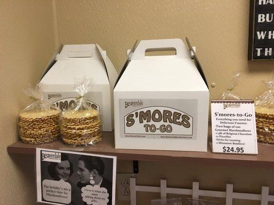 Very popular item. Often used as a gift. Everything you need to make s'mores included, including the fire. No kidding!