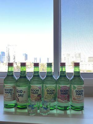 yogurt soju, lychee soju, apple mango soju, apple soju, strawberry soju