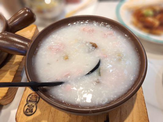 Pork porridge with century egg