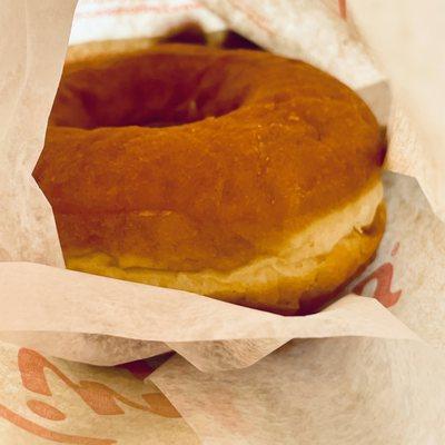 Maple glazed doughnut