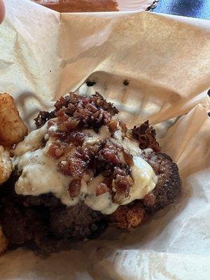 Bacon and blue cheese burger