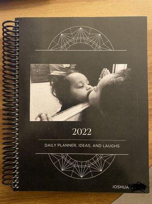 My husband custom daily planner with a photo of our baby daughter