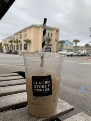 iced latte with caramel