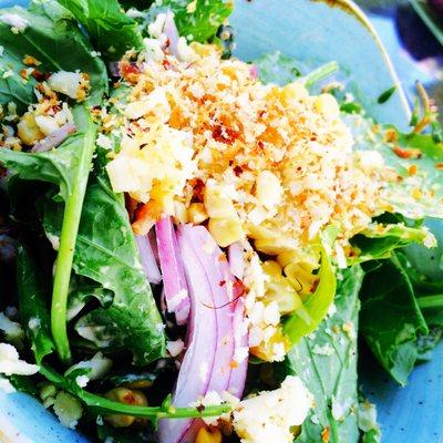 Wild Baby Kale BBQ Salad. $6 half.  This is pretty good.  You can add meat if you desire.