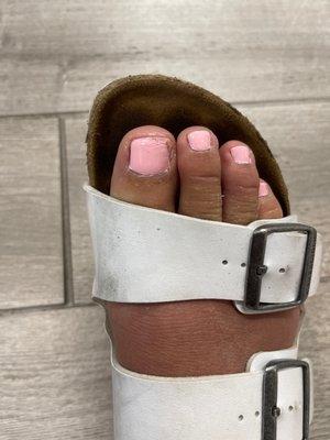 Horrible pedicure!!!!!!!!