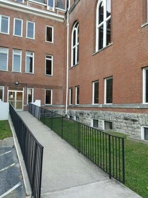 Ramp and Elevator next to the chapel area.