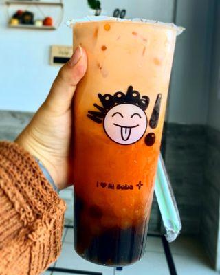 I got the M3. Iced Thai Milk Tea with regular boba and tapioca boba! Possibly the best boba place I have ever had!! Sugar level was at 50%