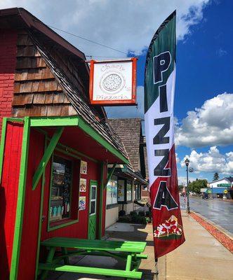 Summer days with the old sign.