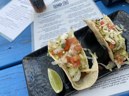 These are tacos we had for lunch one afternoon. I would give them a four out of five due to the size to cost ratio.