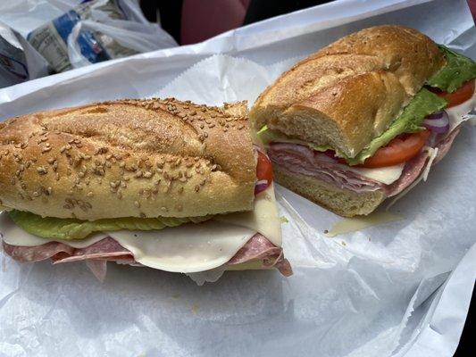 Classic Italian sandwich. Amazing bread makes it a great sandwich.