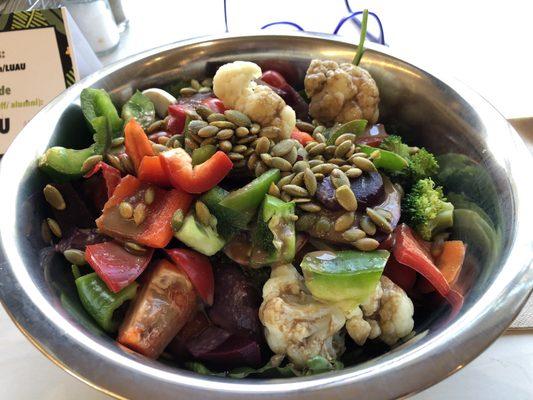 Large salad bar with my favorite veggies! $7