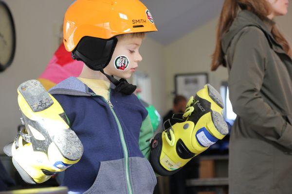 Boot fitting day for the local school program