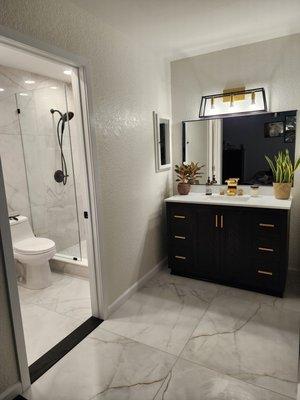 Vanity area. Only the tile came from F&D.