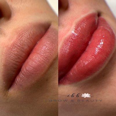 Lip blush semi permanent make up