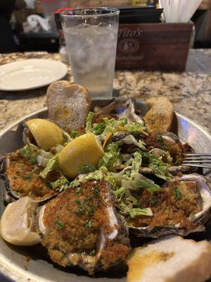 Baked oysters