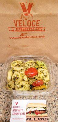 Tortellini Pesto Pasta Salad $8.00 (06/21/24). @VeloceSandwiches #JerseyCity #Sandwiches #Salads #Wraps #FoodPorn