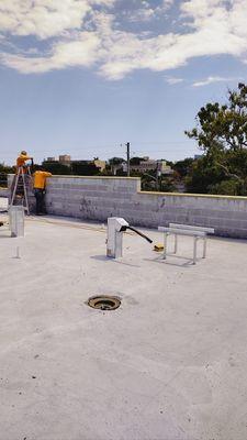 Our team is getting this roof ready for waterproofing.