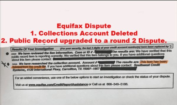 Equifax Collections Dispute