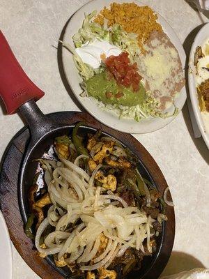 Mixed Fajitas with extra grilled onions... delish