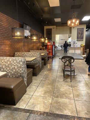 Inside the restaurant during COVID. They are available for takeout only. (As of 12/27/20)