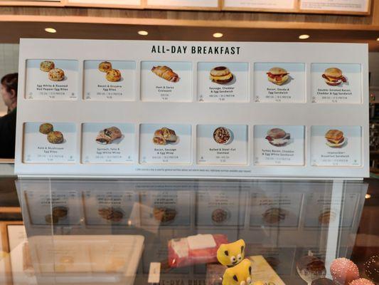 All day breakfast menu