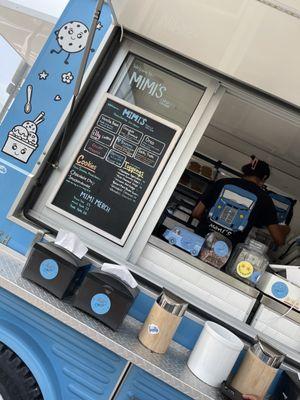 Ice cream food truck menu