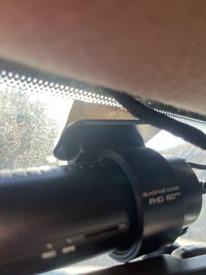 Bad adhesive for dash cam