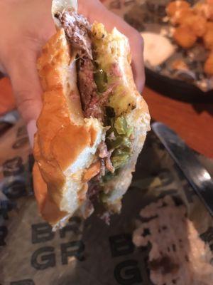 The impossible burger ala fire in the hole