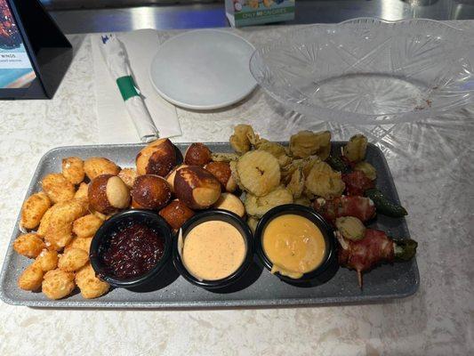 Appetizer combination platter (I forgot what they called it). Everything was tasty!