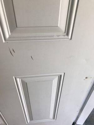 Damage to the front door