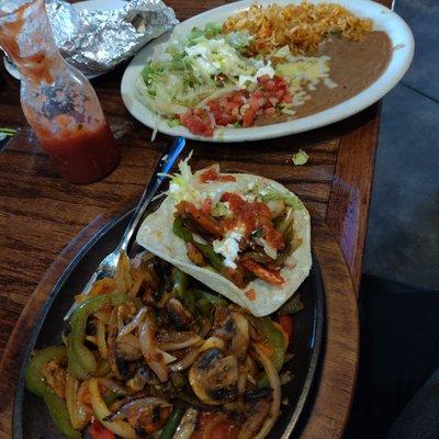 Vegetarian fajitas