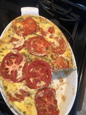 Bacon Potato and Tomato Quiche