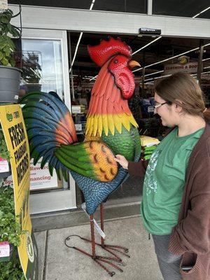 Giant chicken statue