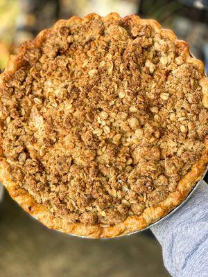 Apple Salted Caramel Crumb Pie